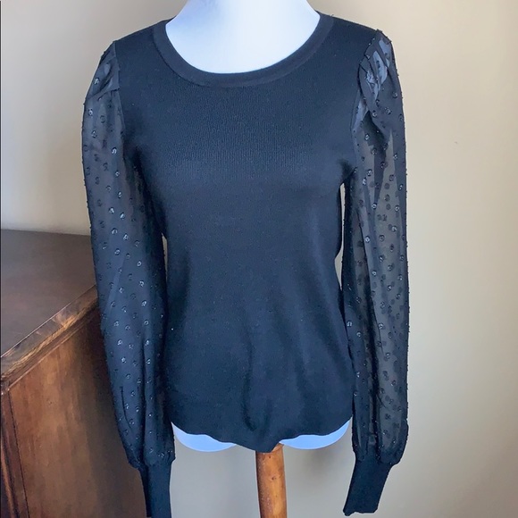 Tahari Sweaters - NWT TAHARI pullover sweater with sheer sleeves